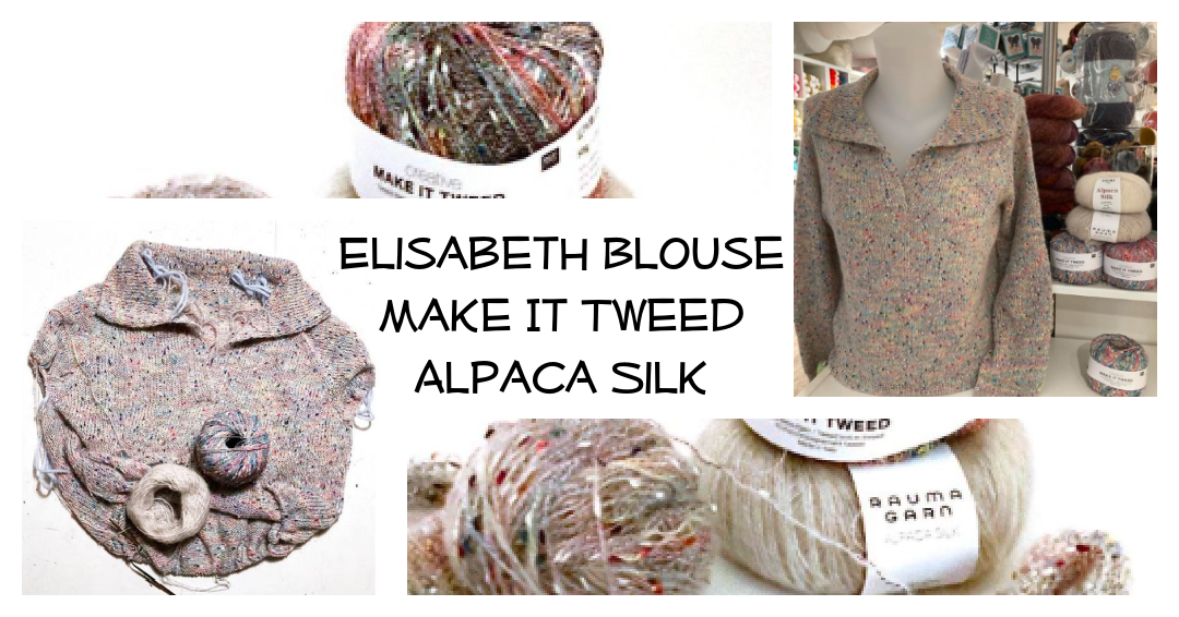 Elisabeth Blouse fra PetiteKnit i Make It Tweed og Alpaca Silk
