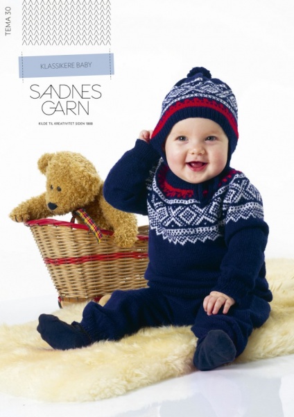 Baby Som Bruker Strikket Jakke